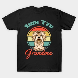 Shih Tzu grandma Shih Tzu Mom Dog Puppy Lover Cute T-Shirt
